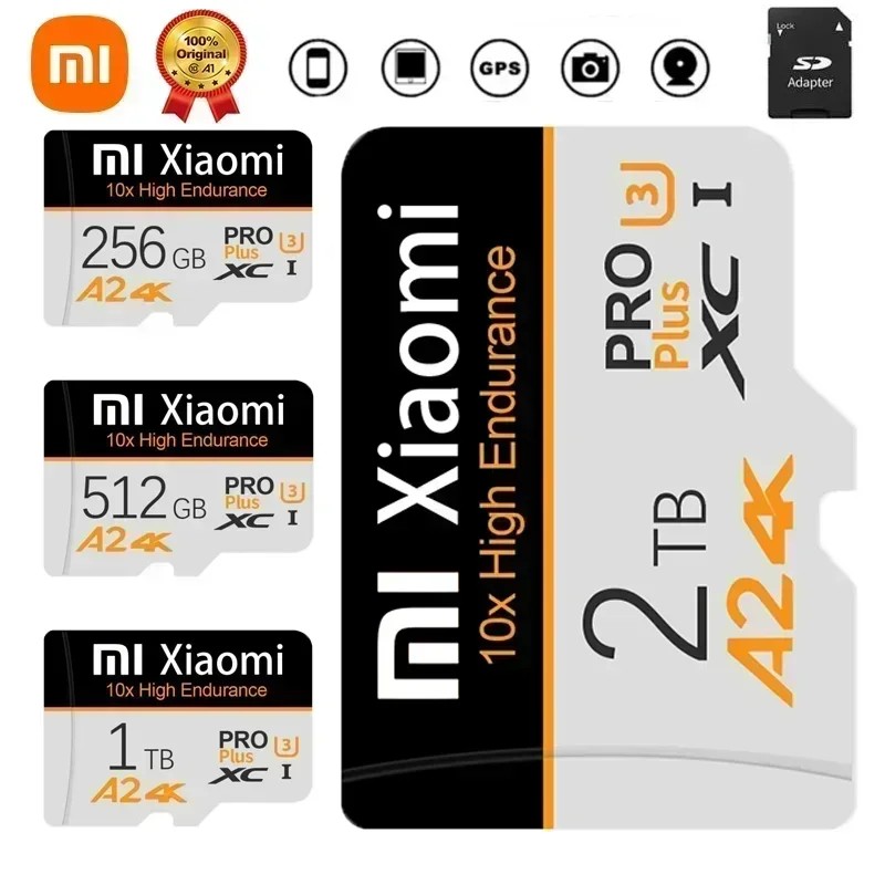 Original Micro SD Card 2TB High Speed Micro SD 1TB TF SD Memory Card Mobile Phone Computer Camera Fl