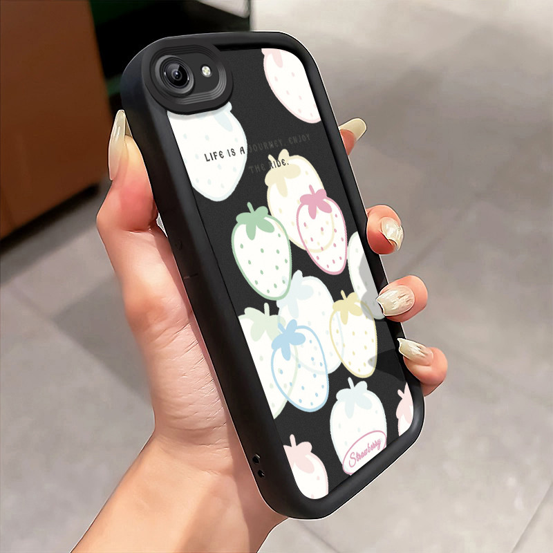 Casing Hp Untuk VIVO Y81 VIVO Y81i VIVO Y81s VIVO Y83 Case Strawberry kartun manis Softcase Kesing P