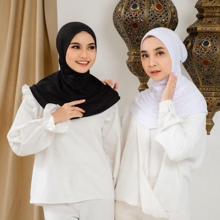 TERLARIS Nouraa- Inner Ninja Zipper - Dalaman Hijab - Katun - Ciput Ninja - Inner Turki - Ciput
