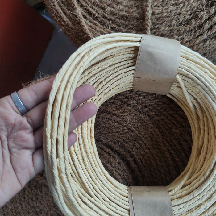 TALI KERTAS PAPPER ROPE CRAFT TALI LOOM PAPERBAG COKLAT PUTIH KUNING