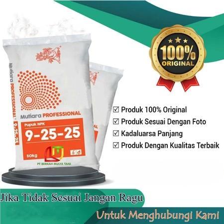 TERLARIS Pupuk NPK Mutiara Profesional 9-25-25 Original 1 Kg Kemasan Repack READY