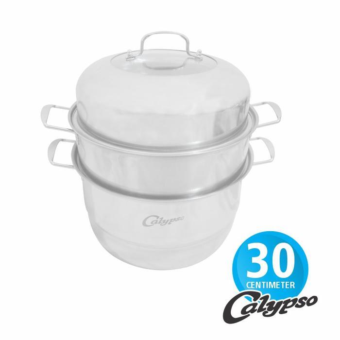 PANCI STEAMER KUKUSAN STAINLESS SUSUN 3 CALYPSO 30 CM DANDANG