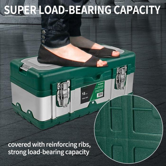 Promo Tool Box Besar 12 15 18 20 Inch Tools Box Kotak Peralatan Besi /Tool Box Stainless Kuat 2