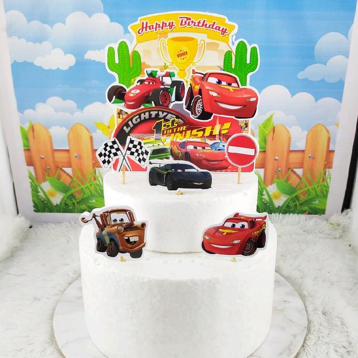 Cake topper/hiasan kue CARS STYROFOAM