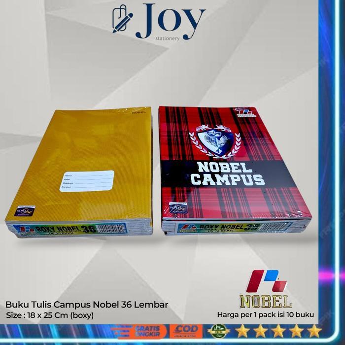[PROMO] NOBEL CAMPUS 36 LEMBAR Buku Tulis Campus/Buku Tulis Panjang Isi 10 Buku [1 Pack]