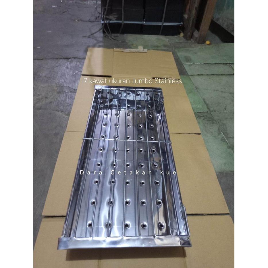 Panggangan Sate arang Kaki tinggi Galvanis Stainless Alat Panggang Bakaran Ayam Ikan