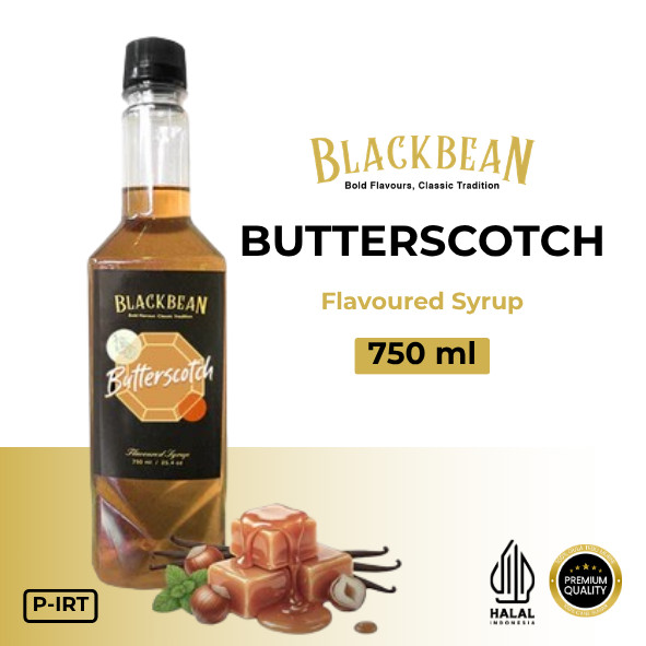 BLACKBEAN - BUTTERSCOTCH SYRUP PREMIUM 750ML / SIRUP BUTTERSCOTCH PREMIUM / BUTTERSCOTCH SIRUP PREMI