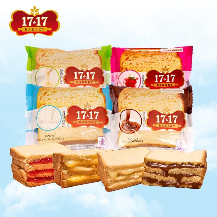17 17 Bakery Roti Halal Cokelat Keju Strawberry Vanilla Nanas Roti Sweet Chocolate