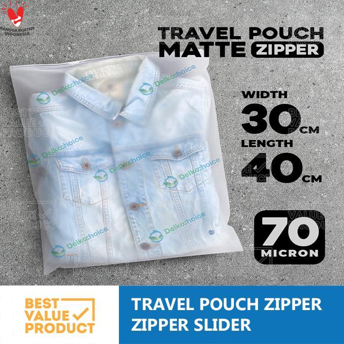 DISKON (PACK) zipper pouch bag 30 x 40 travel pouch storage zipper slider 30x40