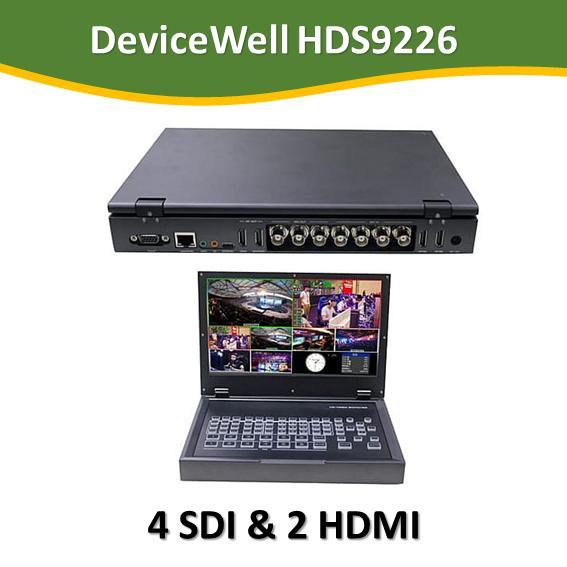 READY Devicewell HDS9226 PORTABLE VIDEO MIXER SWITCHER LCD 11 inch