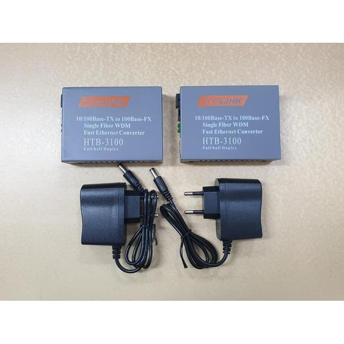 TERLARIS NETLINK HTB3100 AB HTB-3100AB HTB 3100AB SINGLEMODE MEDIA CONVERTER