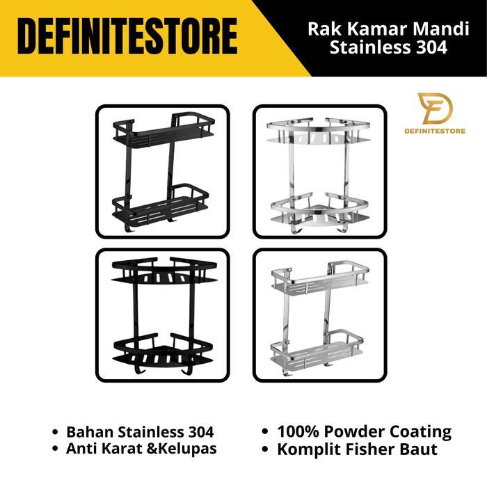 TERLARIS RAK KAMAR MANDI STAINLESS TEMPAT SABUN DINDING RAK STAINLESS RAK SABUN RAK DAPUR STAINLESS