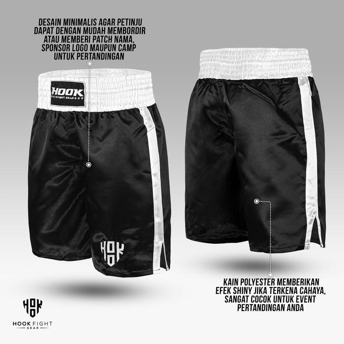 SIAPKIRIM Celana Tinju Hook Boxing Short Boxing Pants, Celana Boxing CBH02-ARMY READY STOCK