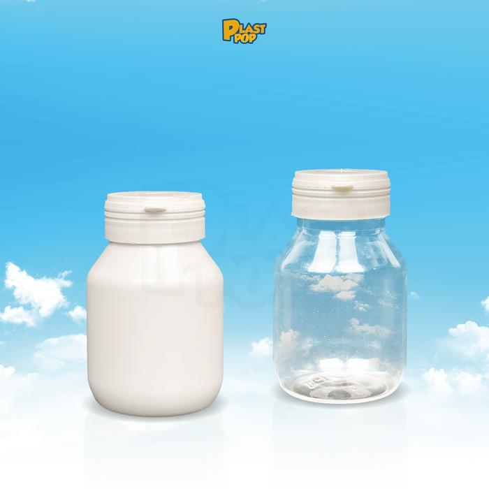 100 pcs Botol Kapsul 60 ml / Kapsul / Botol Herbal / PET / 60 ml Botol Berkualitas