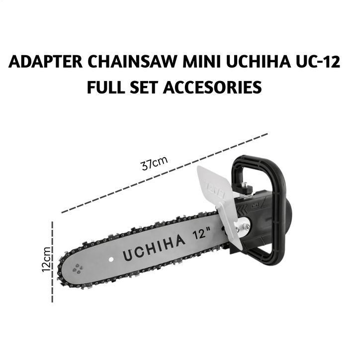UCHIHA Chainsaw Grender uchiha Super Tajam Promo 12 Inch Bar Printing Original Adapter Gerinda Mini