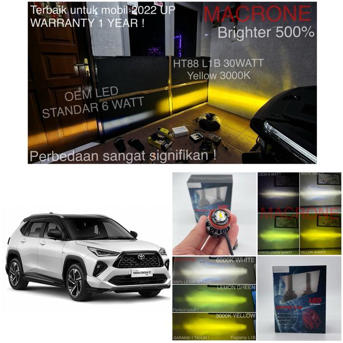 LAMPU LED MACRONE HT88 L1B 30 WATT FOGLAMP TOYOTA YARIS CROSS