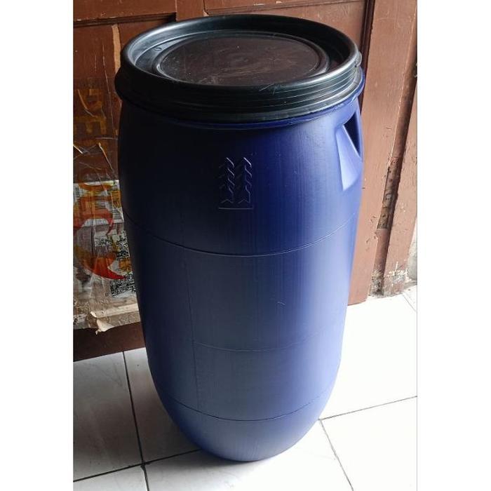 Terbaru Tempat Sampah/Tong Air Biru/Drum Plastik Tebal 80Liter Packing Aman