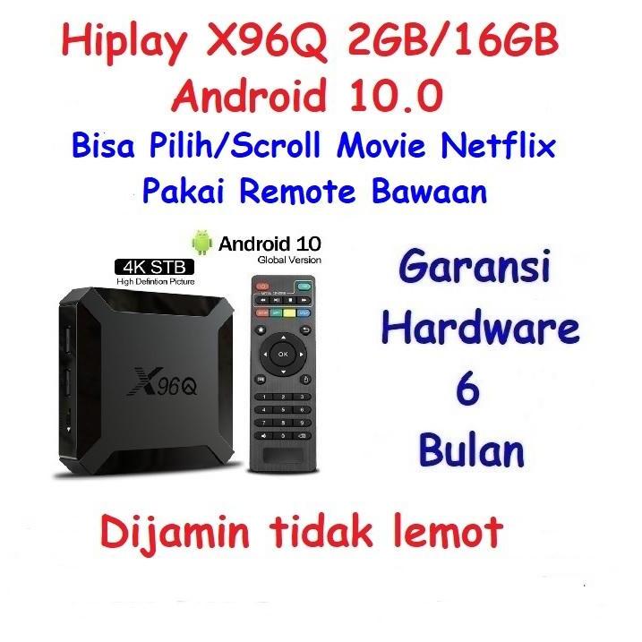 Hiplay X96Q 4K 30Fps 2Gb + 16Gb Android 10.0 Tv Box