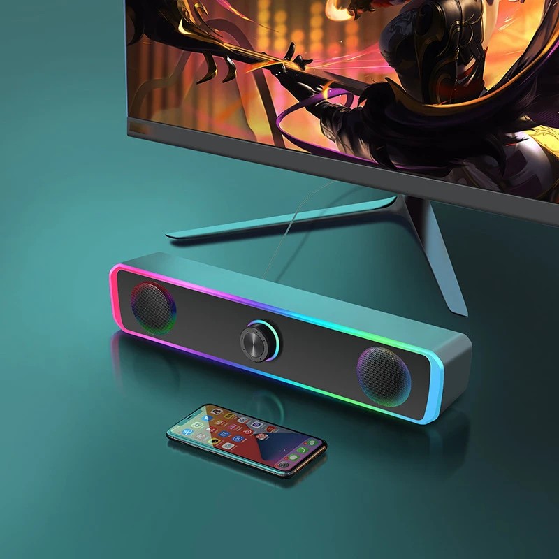 New Bluetooth Speaker 4D Surround Soundbar Wired Computer Speakers