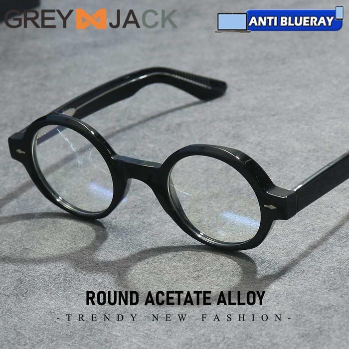 Grey Jack Frame Bulat TR90 Anti Radiasi