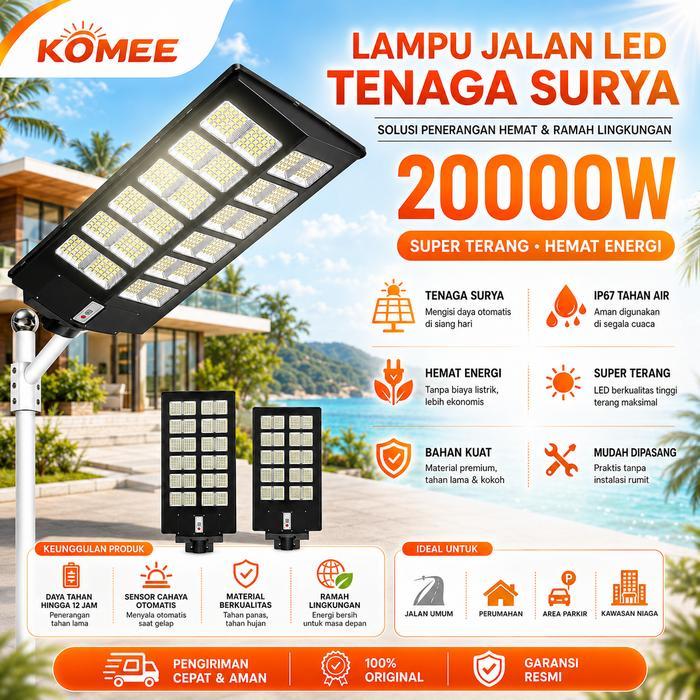 Diskon [ Garansi 3 Tahun ] Hidup Lampu Jalan Tenaga Surya Lampu Tenaga Surya Outdoor Otomatis Nyala