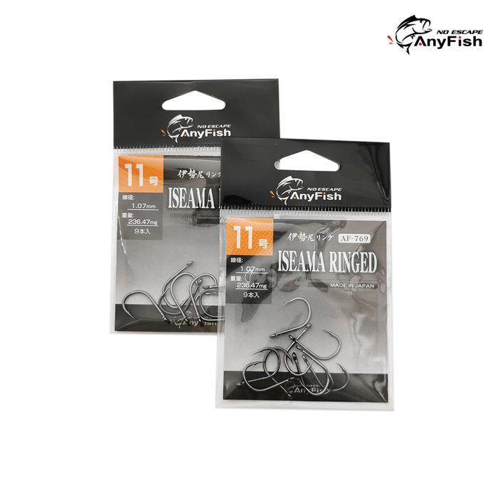 Ready Anyfish Iseama Ring Af-769 Carbon Hook Kail Pancing Tajam Kuat