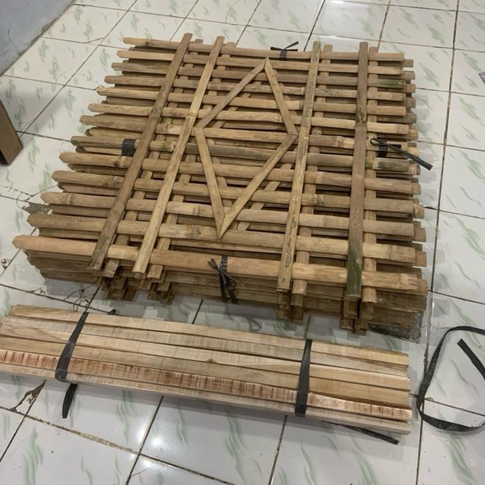 PAGAR BAMBU UNTUK TAMAN DAN MINI GARDEN UKURAN 100X100CM - MATERIAL BAMBU - DESAIN MINIMALIS - COCOK