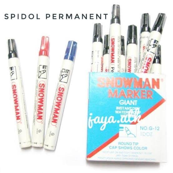 TERLARISS SPIDOL SNOWMAN PERMANEN SPIDOL SNOWMAN MARKER PERMANEN SPIDOL PERMANEN
