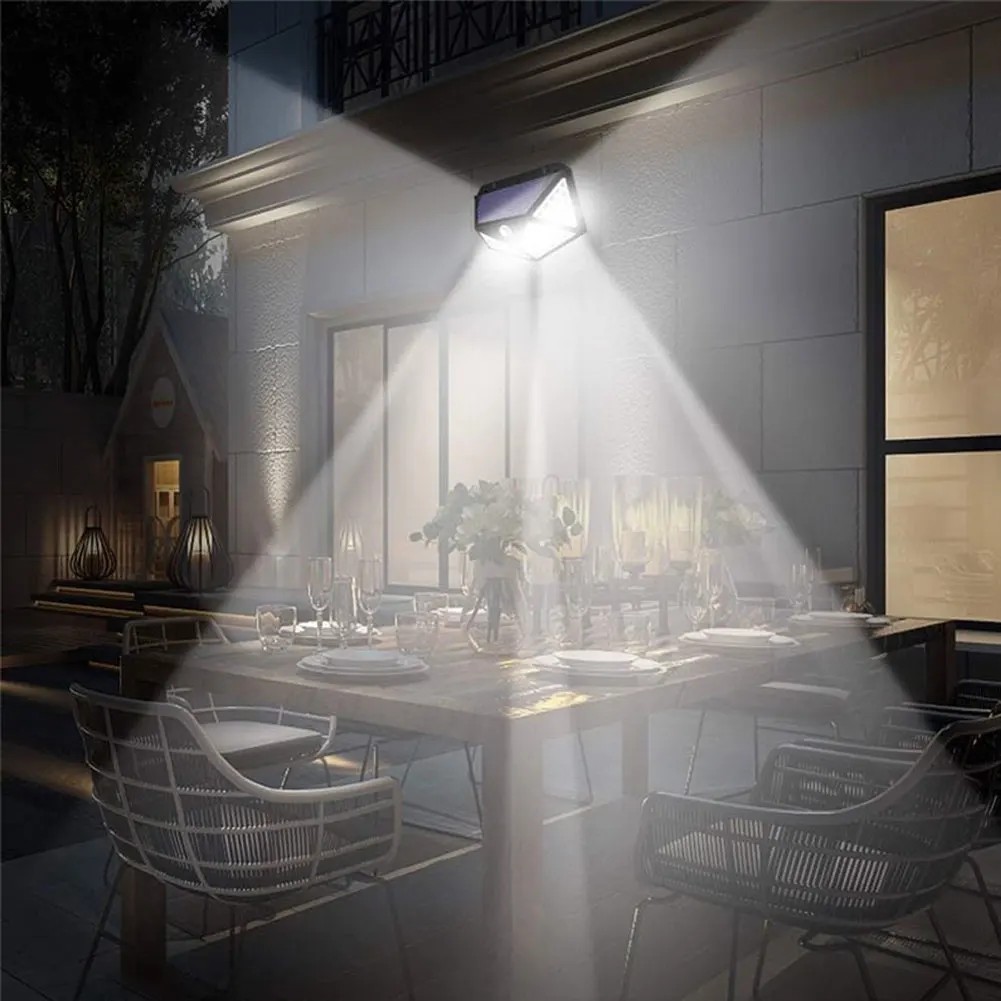 Solar Led Light Outdoor 100LED Solar Wall Lamp Outdoor Waterproof PIR Motion Sensor Solar Powered