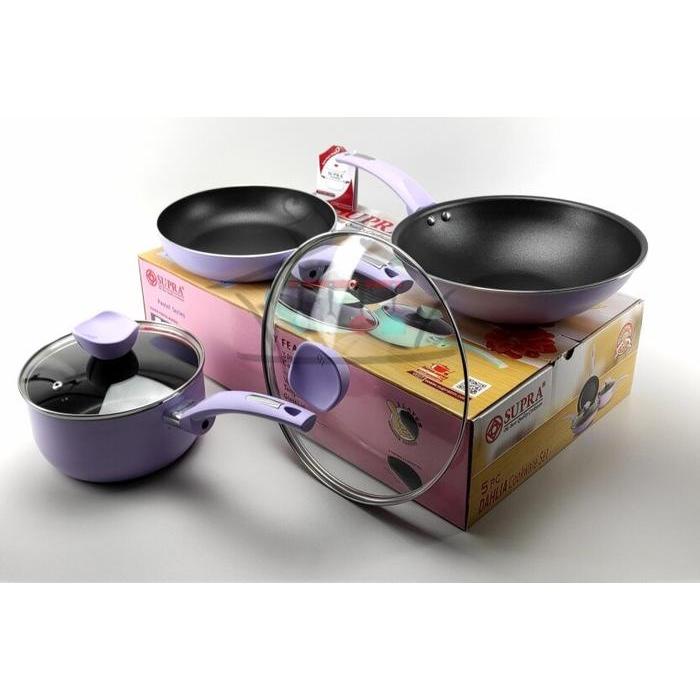 Panci Set 5 Pcs Supra Chef Renata Moeloek I Cookware 5 Piece Renatta #Gratisongkir