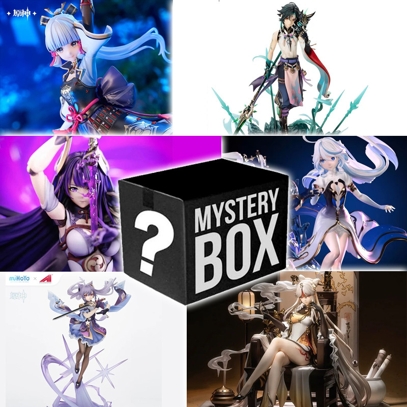 Anime Figures Genshin Impact Blind Box Mystery Box Paimon Aether Ganyu lnut Handmade Large Action