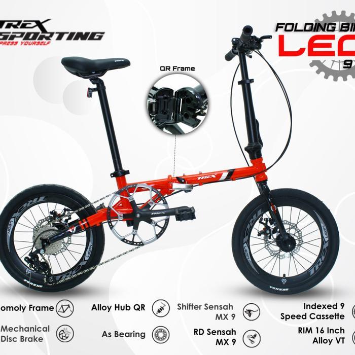 Sepeda Lipat Trek Leon 16" Folding Bike troy chromoly 9speed
