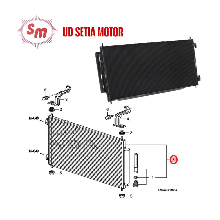 Condensor Kondensor AC A/C Honda CRV 2007-2012 Original