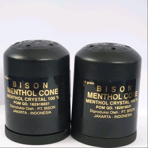 BISON MENTHOL CONE BESAR PIJAT OLES BISON MENTHOL CONE MENTHOL CRYSTAL 20gr Minyak