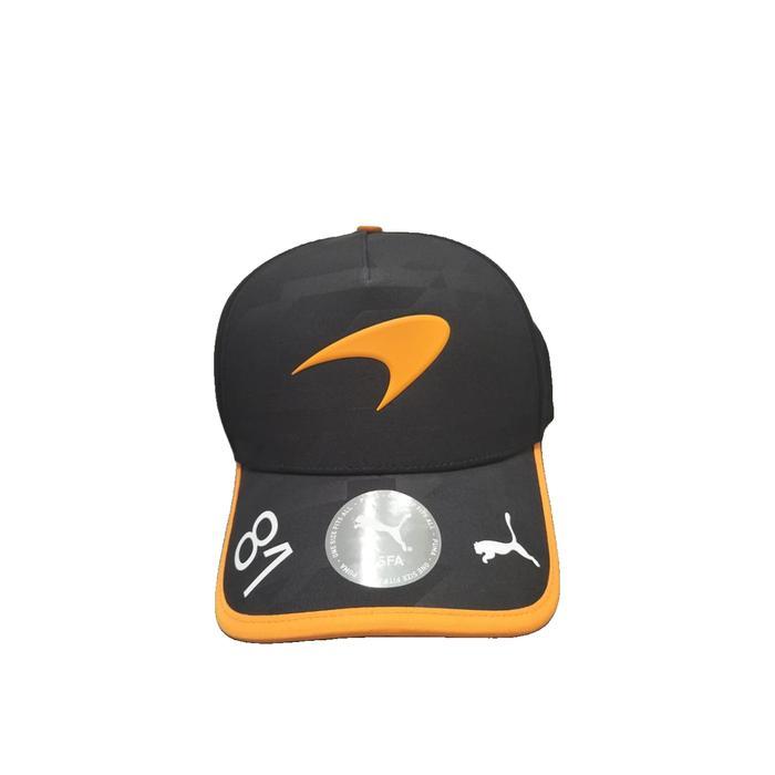 PUMA Topi Ekslusif Collab McLaren Unisex McLAREN REPLICA 1000GP PIASTRI BB Cap Warna Puma Black -