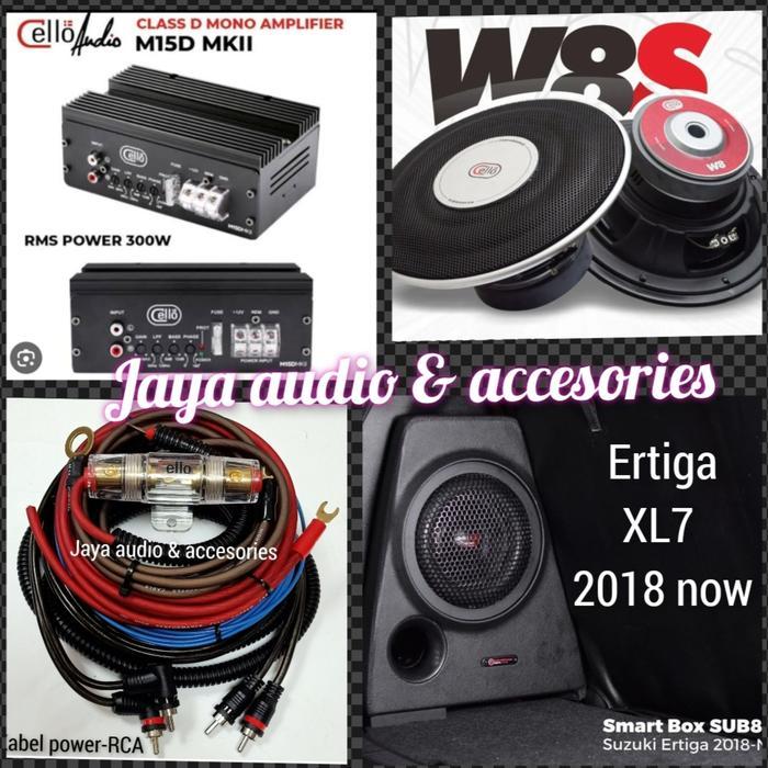 Subwoofer Pnp box Cello 8inch W8S plus Power Suzuki Ertiga XL7