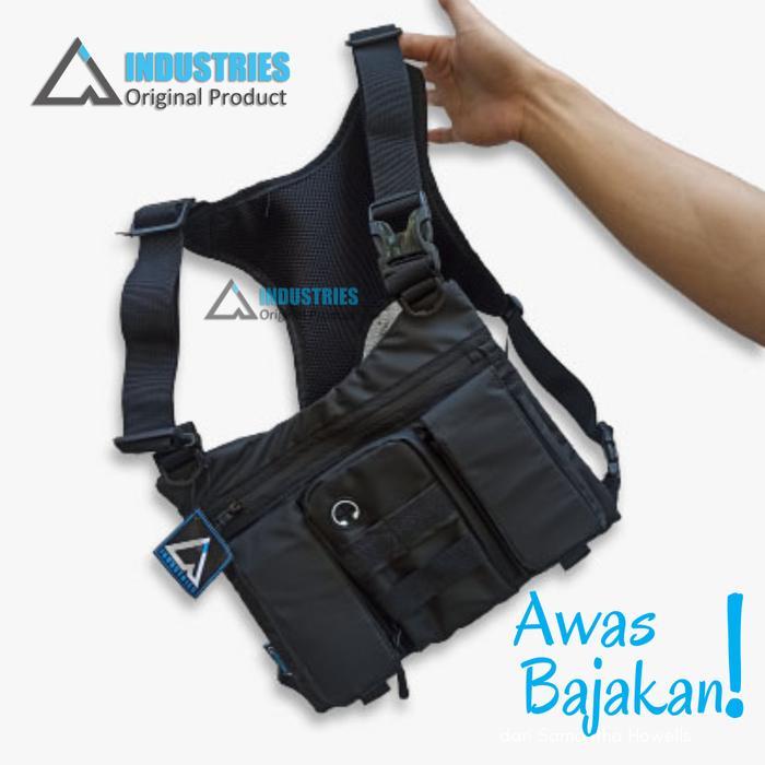 Tas 2 Tali Chest Bag Depan Dada Vest Rompi Pelindung Dada Wateroof