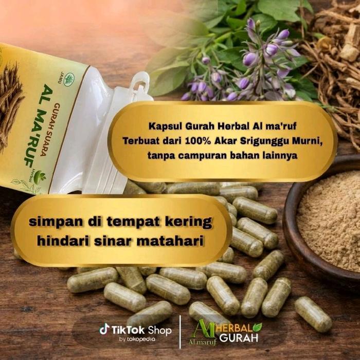 new KAPSUL GURAH SUARA AL MA'RUF, UNTUK VOKALIS DAN QORI' MEMERDUKAN SUARA MEMBANTU MEREDAKAN BATUK