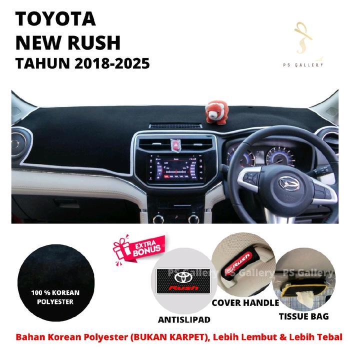 READY Alas Dasbor Mobil New Rush Tahun 2018-2025 Aksesoris Cover Dashboard Premium