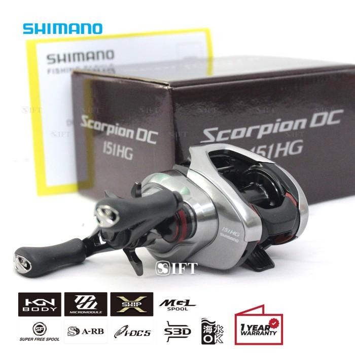 Reel BC Shimano SCORPION DC 151XG 151HG Bait Casting 2021 GARANSI