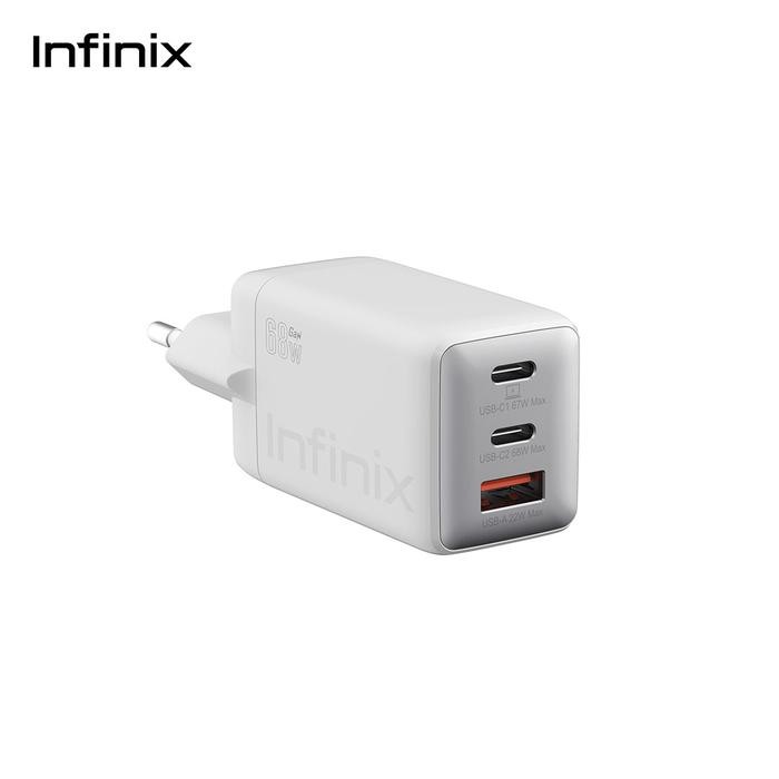 Infinix Charger Kit XC07 - Gan 68W Charger - 2C1A - 100W Braided C to C Cable - Output 65W