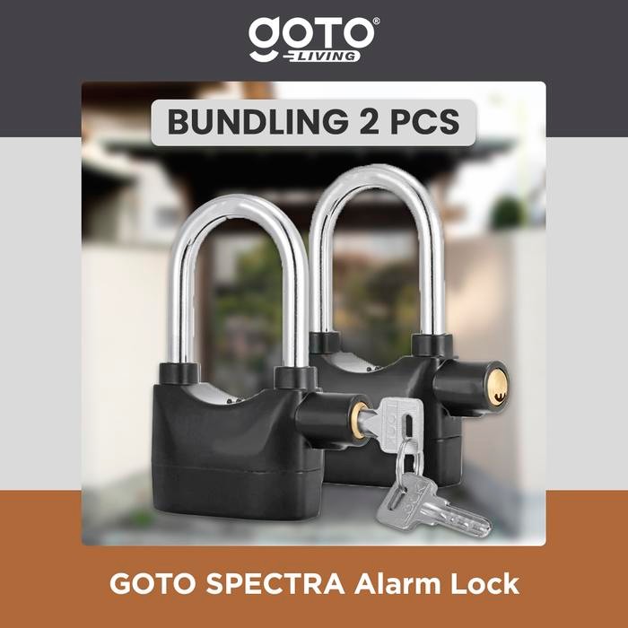 Kitaco - Kunci Gembok Alarm Cakram Sepeda Motor Pagar Anti Moto Bundling Spectra Kunci Gembok Alarm