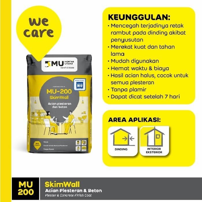 Semen MU 200 Eceran 1 kg / Acian Plester dan Beton