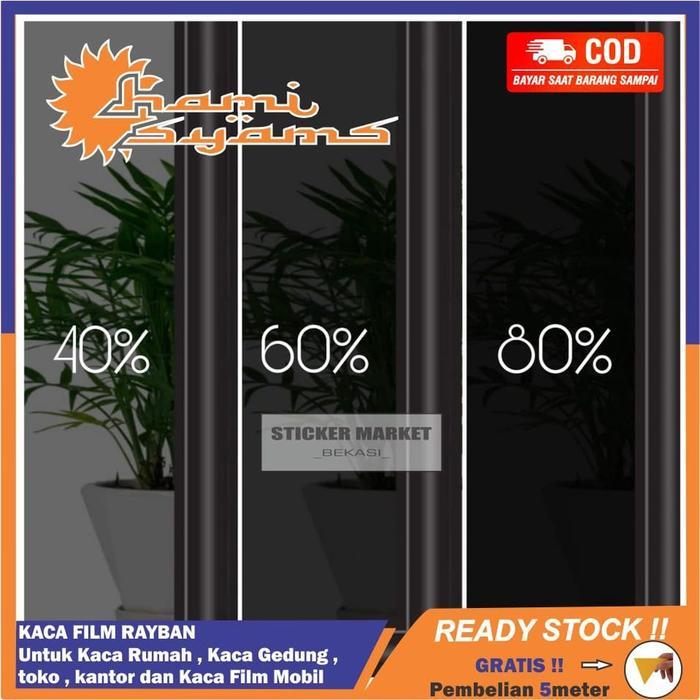Stiker Kaca Jendela Rumah Stiker Kaca Film Mobil Riben Hitam Anti Panas