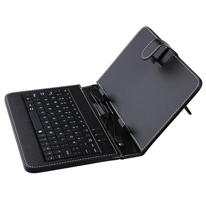 Top quality 7 inch 7.85inch Universal Leather Case Cover with Micro USB Keyboard For 7" Tablet PC Ru