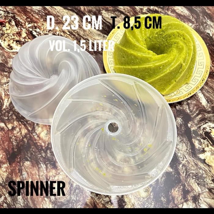 Cetakan Pudding Jelly Spinner Jumbo Ukuran 23cm Cetakan Bolu Kukus Loyang Plastik Tebal Premium