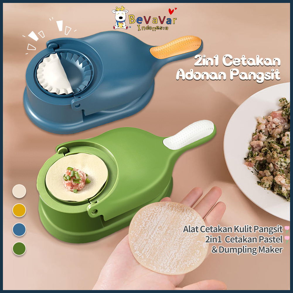 Bevavar Cetakan Press Adonan Pangsit 2 in 1 Cetakan Pastel Handmade Multifungsi