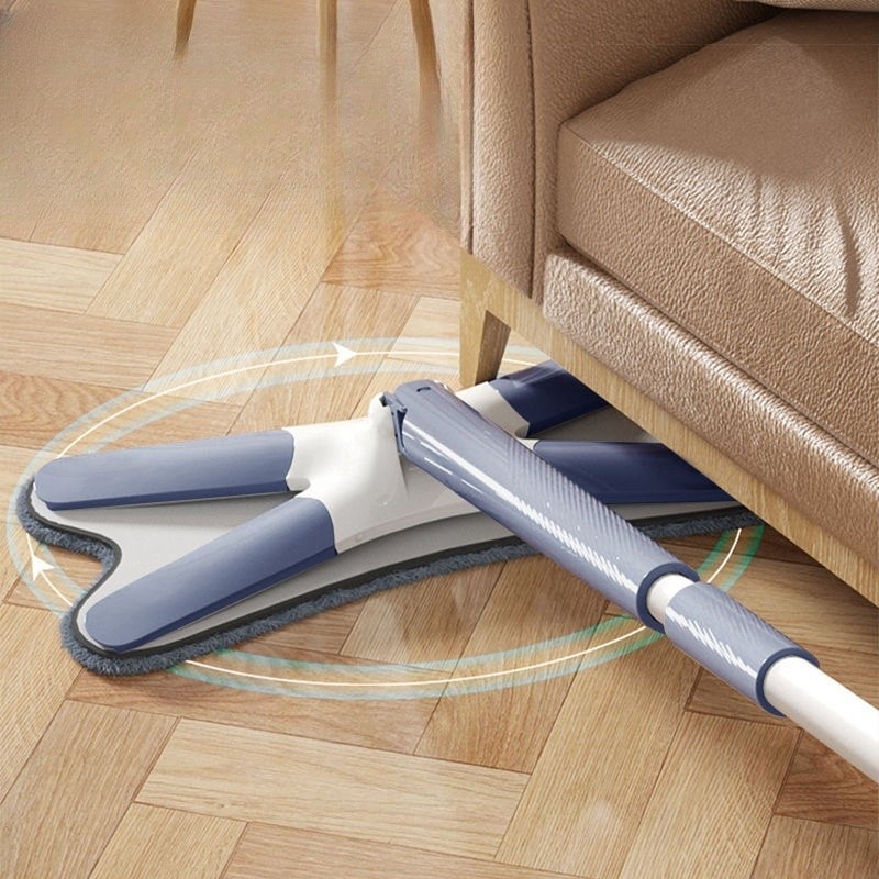 Alat Pel Lantai Tarik - Flat Mop Peras Tanpa Tangan Pembersih/Alat Pel Peras Otomatis Dengan Pel