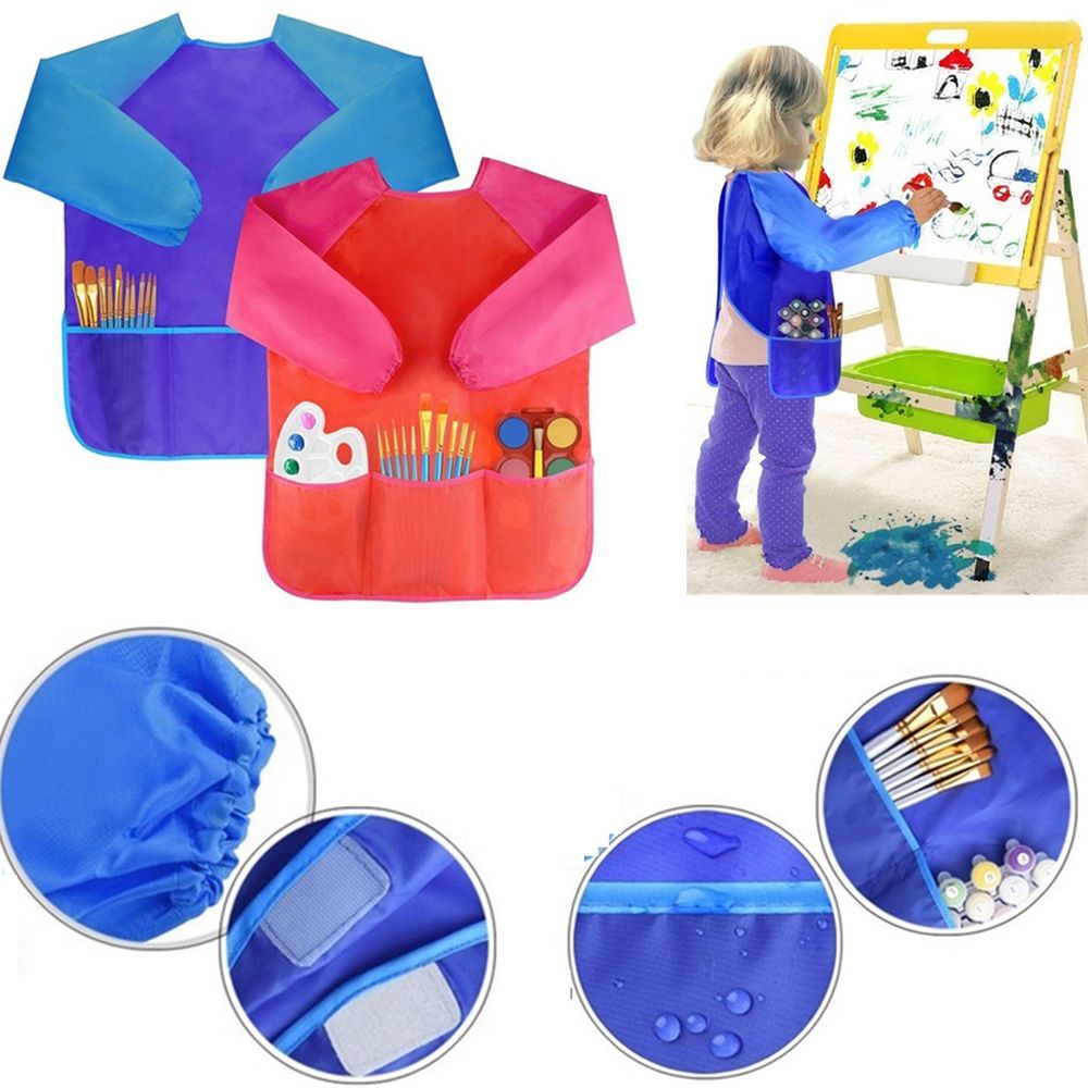 Art Kids Painting Apron Cooking Bib Children Art Baking Craft Kitchen Waterproof Apron