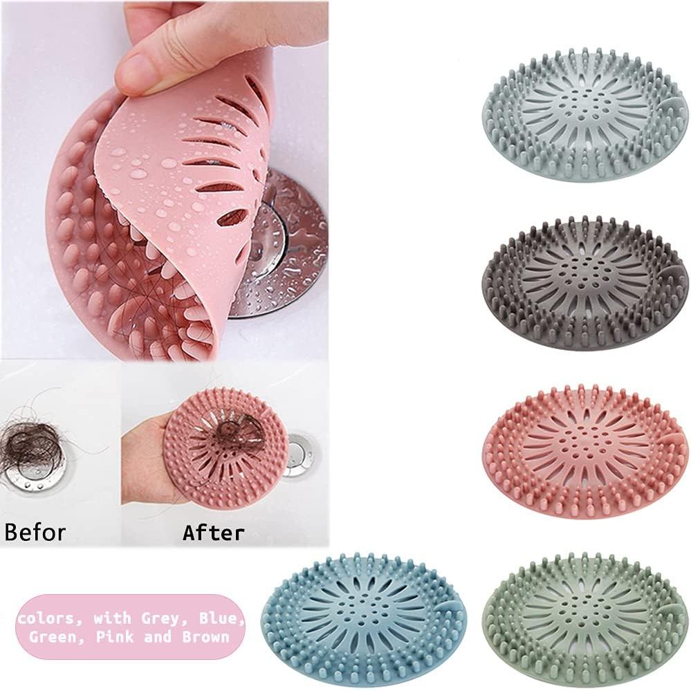 Hair Catcher Rubber Stopper Shower Drain For Bathroom, Bathtub, Handbasin, Tub, Kitchen, Sink,